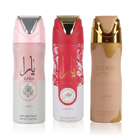 Seturi Cadou Parfumuri - Set Lattafa deodorante femei Yara Pink Yara Candy Eclaire 200 ml