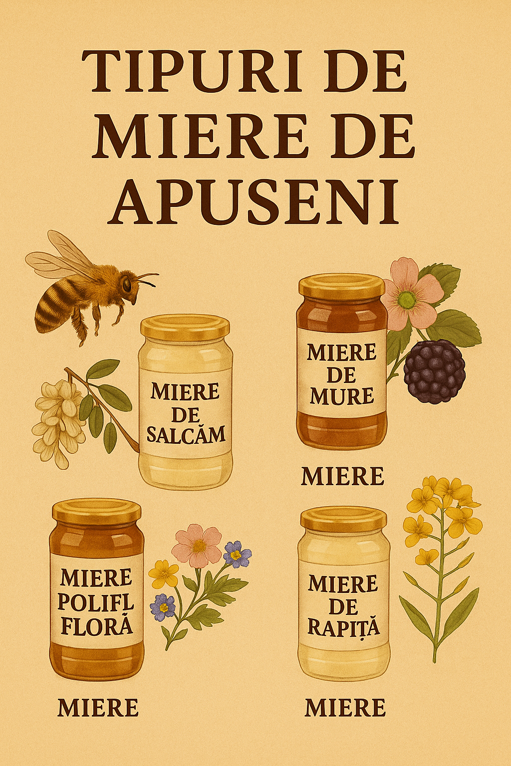 Ghidul Mierii din Apuseni: Salcâm, Polifloră, Rapiță sau Mure – Ce să alegi și de ce!