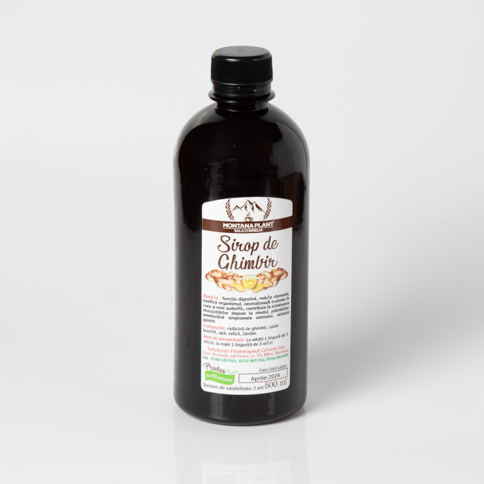 Sirop de ghimbir natural 500ml – digestie și imunitate, Verde de Apuseni [1]
