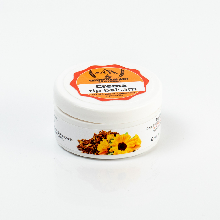 Cremă naturală cu extract de Gălbenele și Propolis, ideală pentru piele afectată, iritată sau crăpată. [2]