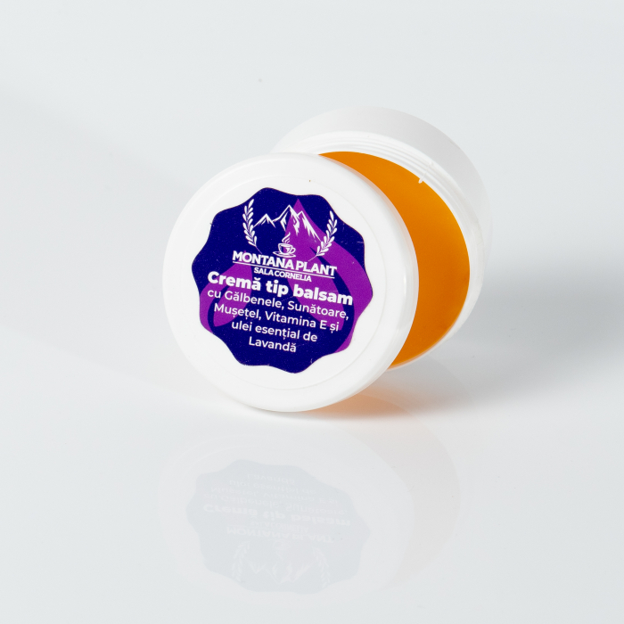 Cremă tip Balsam cu Gălbenele, Sunătoare, Mușețel, Vitamina E și Ulei de Lavandă – 100% Naturală [1]