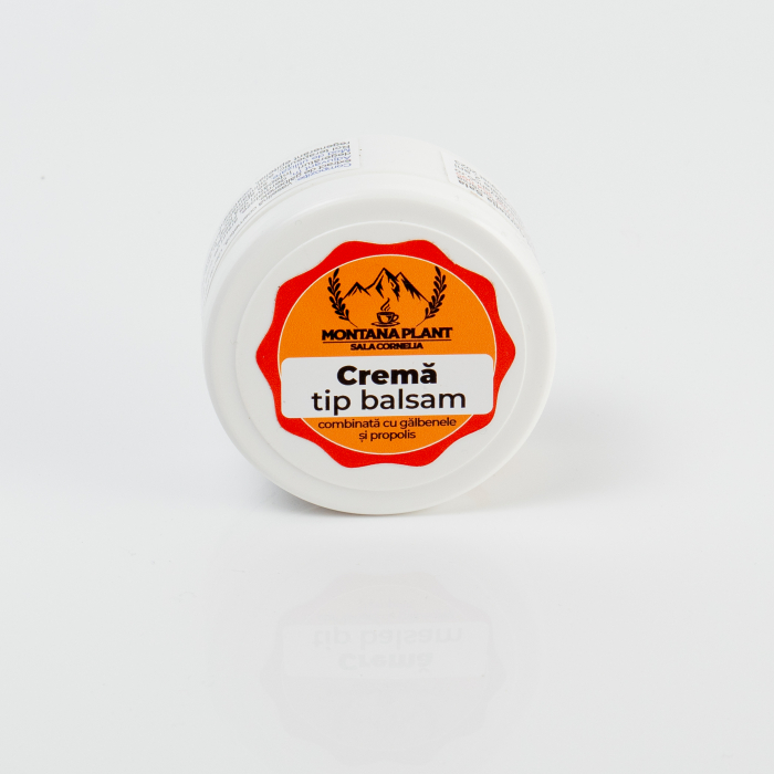 Cremă naturală cu extract de Gălbenele și Propolis, ideală pentru piele afectată, iritată sau crăpată. [1]