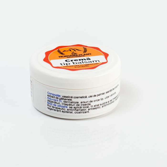 Cremă naturală cu extract de Gălbenele și Propolis, ideală pentru piele afectată, iritată sau crăpată. [3]