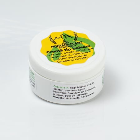 Cremă tip balsam cu Arnică, Coada-șoricelului, Rostopască, Vitamina E, Lămâie & Eucalipt – Revitalizantă și calmantă [2]