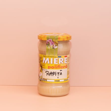 Miere de Albina 100% Naturala - Miere de Rapiță – 400g Apuseni