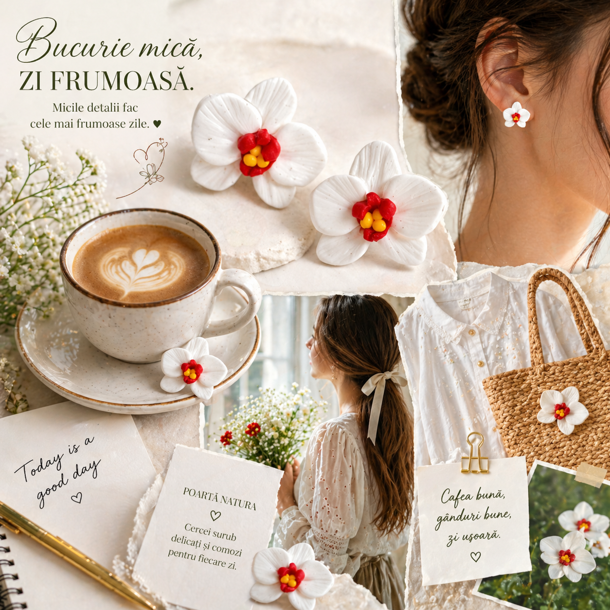 Cafea bună, gânduri bune, zi ușoară — și florile care te însoțesc