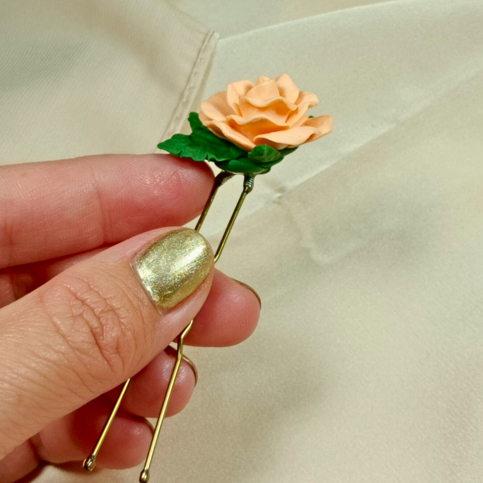 Set ace de par cu trandafiri piersica [2]