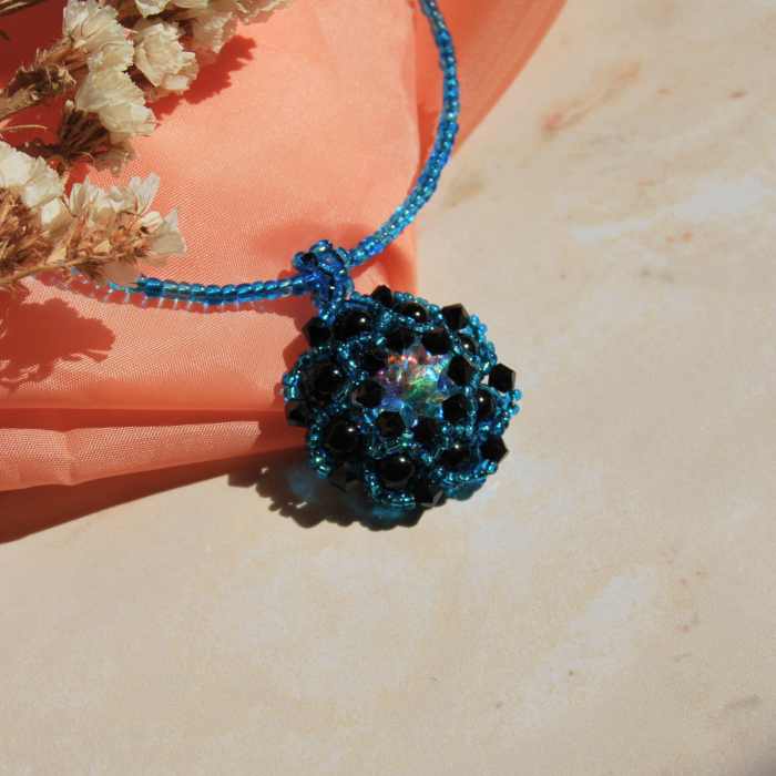 Pandantiv Blue Galaxy cu cristale [4]