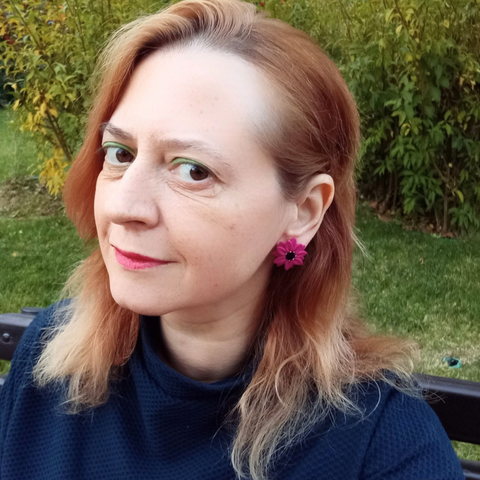 Cercei surub floare fucsia [3]