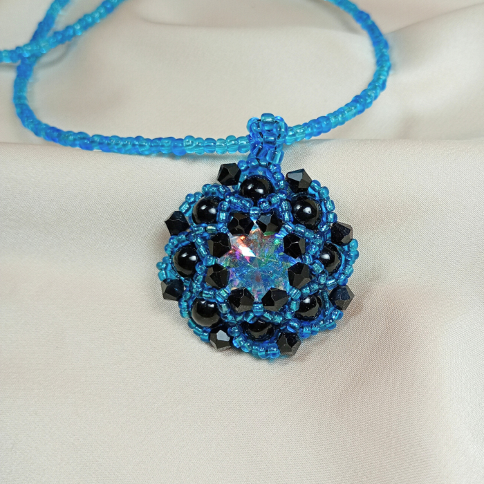 Pandantiv Blue Galaxy cu cristale [2]