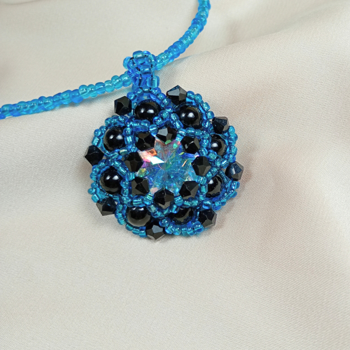 Pandantiv Blue Galaxy cu cristale [3]