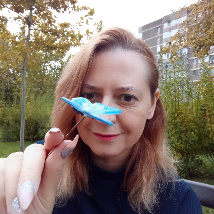 Ac de păr fluture albastru UNICAT [8]