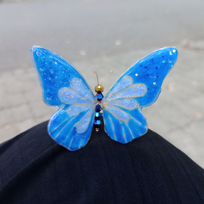 Ac de păr fluture albastru UNICAT [12]