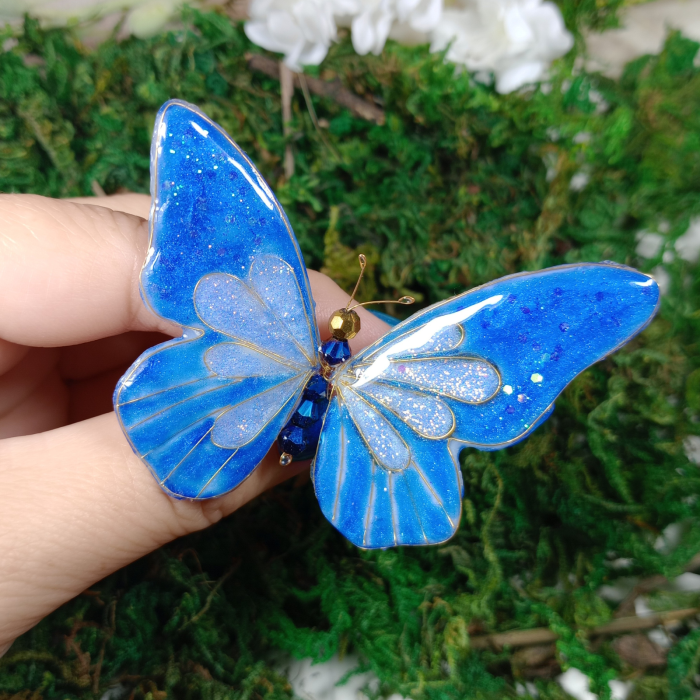 Ac de păr fluture albastru UNICAT [5]