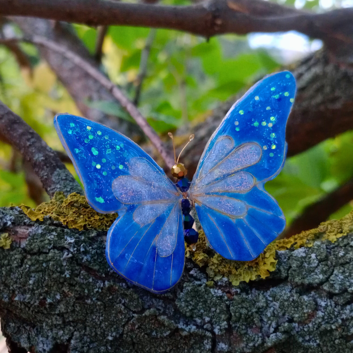 Ac de păr fluture albastru UNICAT [13]