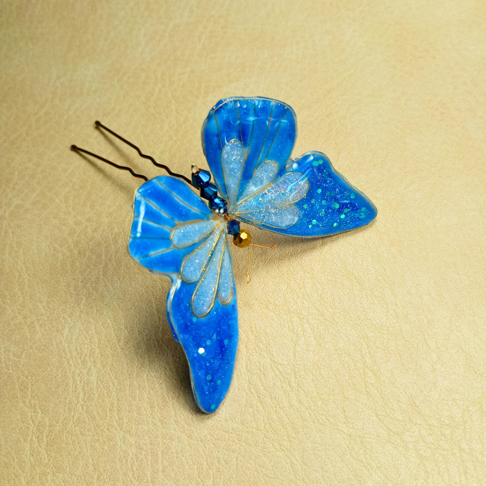 Ac de păr fluture albastru UNICAT [16]