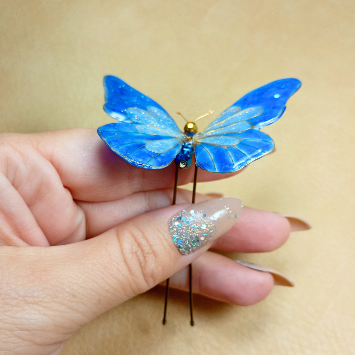 Ac de păr fluture albastru UNICAT [18]