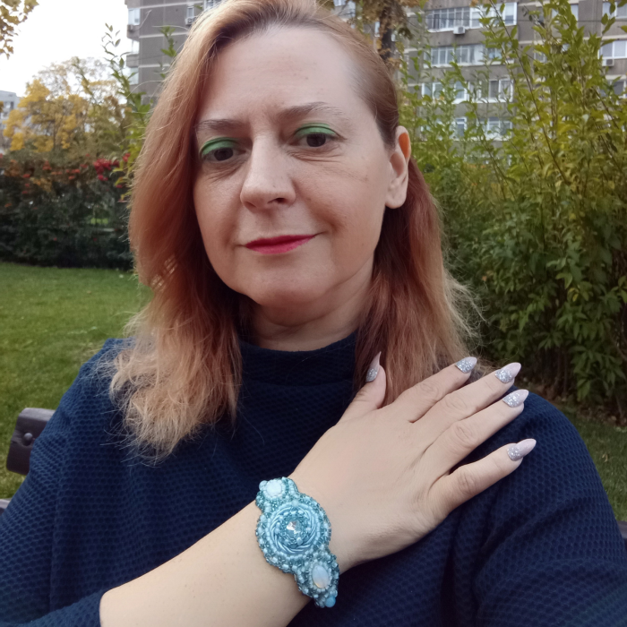 Bratara albastra statement Blue Sky [5]