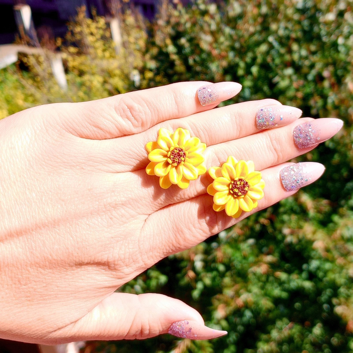 Cercei surub flori galbene [7]