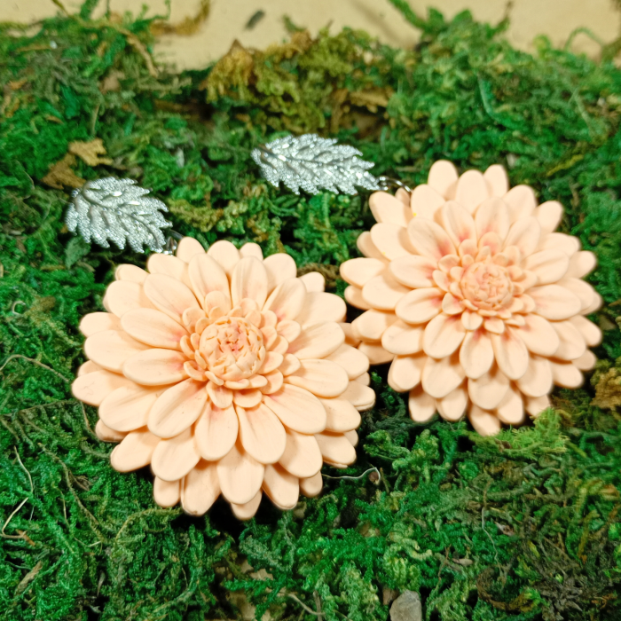 Cercei Crizanteme Peach [13]