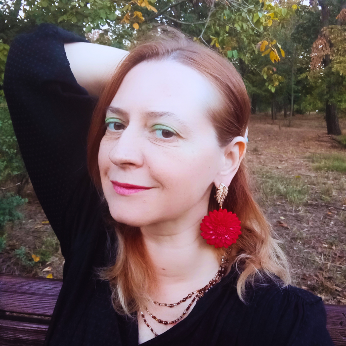 Cercei Crizanteme Roșii [7]