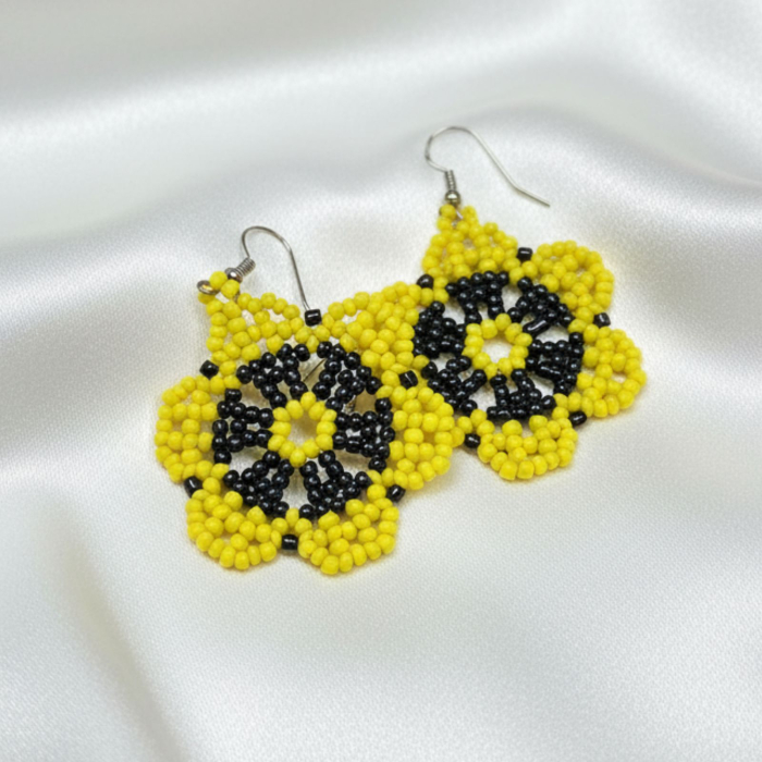 Cercei Flori Galbene din Mărgele [2]