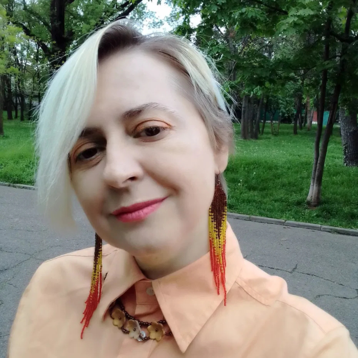 Cercei lungi margele in culorile focului [3]