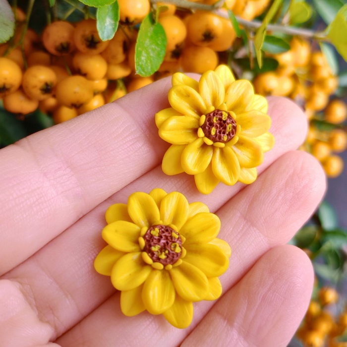 Cercei surub flori galbene [8]