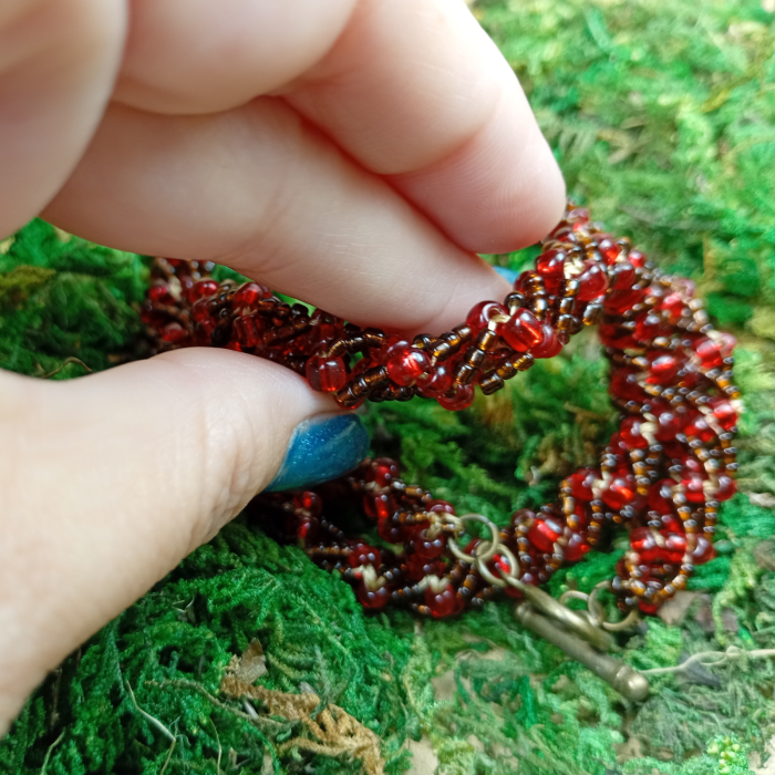 Colier Roșu din Mărgele Cusute [13]