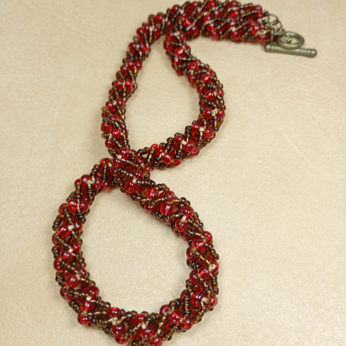 Colier Roșu din Mărgele Cusute [2]