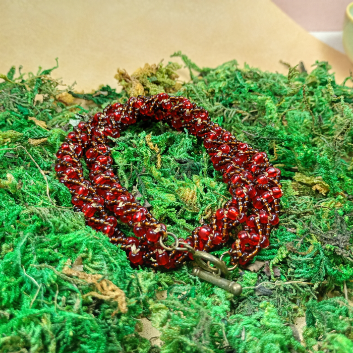 Colier Roșu din Mărgele Cusute [10]