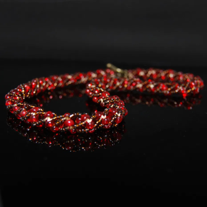 Colier Roșu din Mărgele Cusute [9]