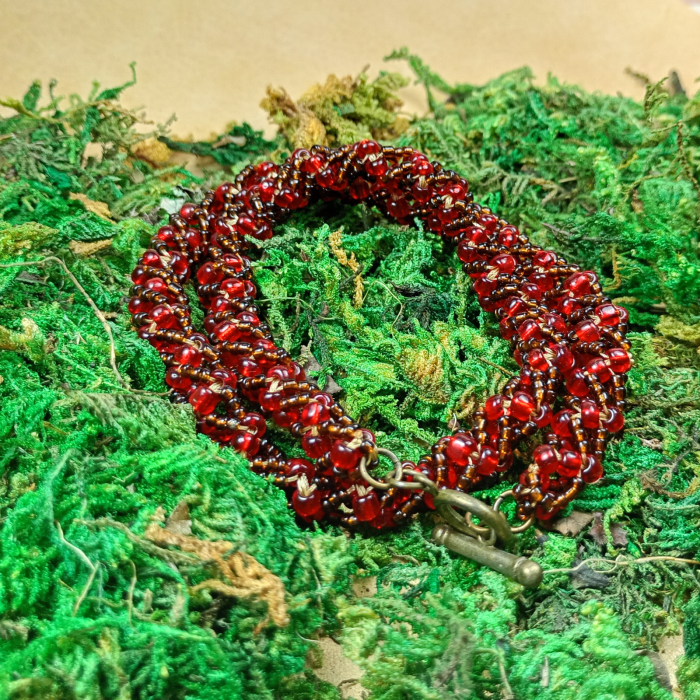 Colier Roșu din Mărgele Cusute [3]