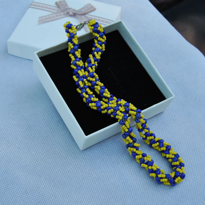 Colier Spirală Galben-Albastru [3]