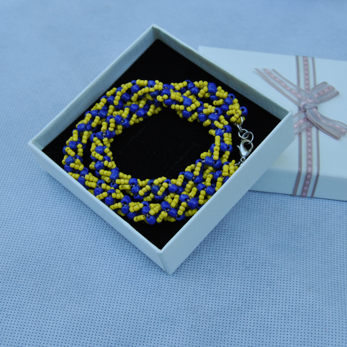 Colier Spirală Galben-Albastru [2]