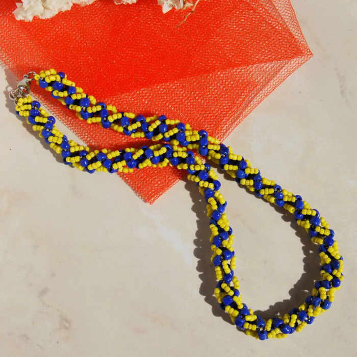 Colier Spirală Galben-Albastru [8]