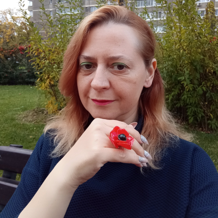 Inel floare de mac rosu [5]