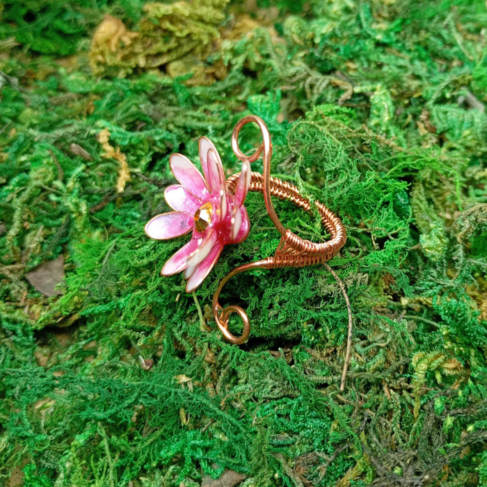 Inel reglabil Floare Roz [10]