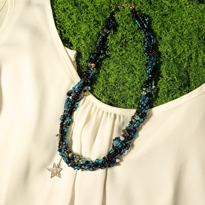 Midnight Sky - colier statement handmade [3]