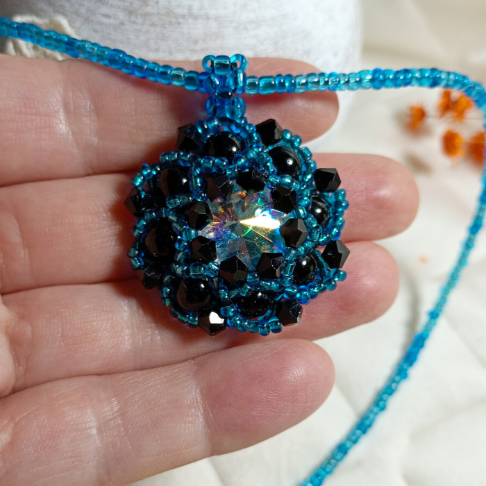 Pandantiv Blue Galaxy cu cristale [6]