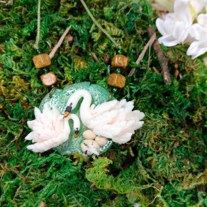 Pandantiv lebada mama si copilul [7]