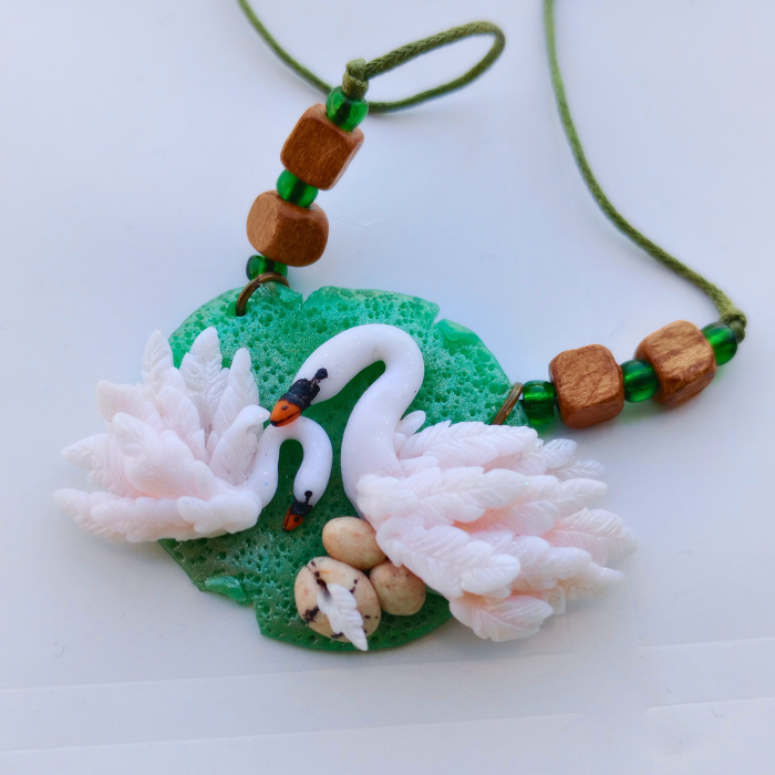 Pandantiv lebada mama si copilul [6]