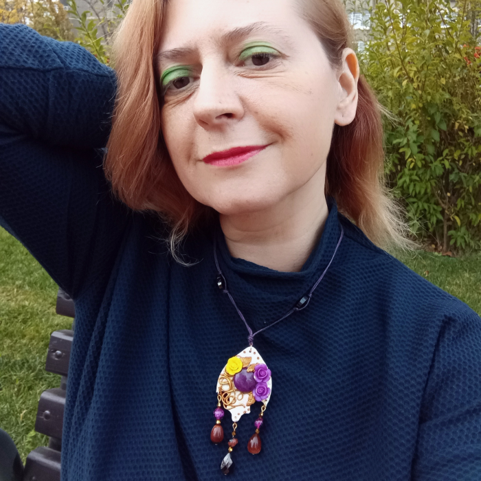 Pandantiv Trandafiri Mov [8]