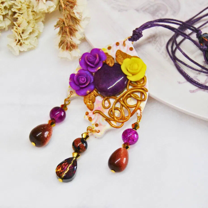 Pandantiv Trandafiri Mov [6]