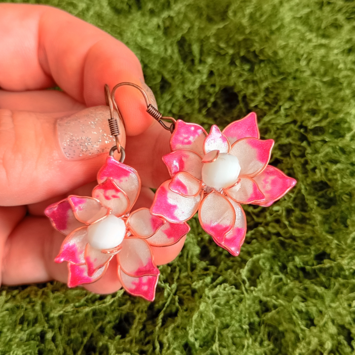 Set bijuterii handmade Lotus Roz [2]