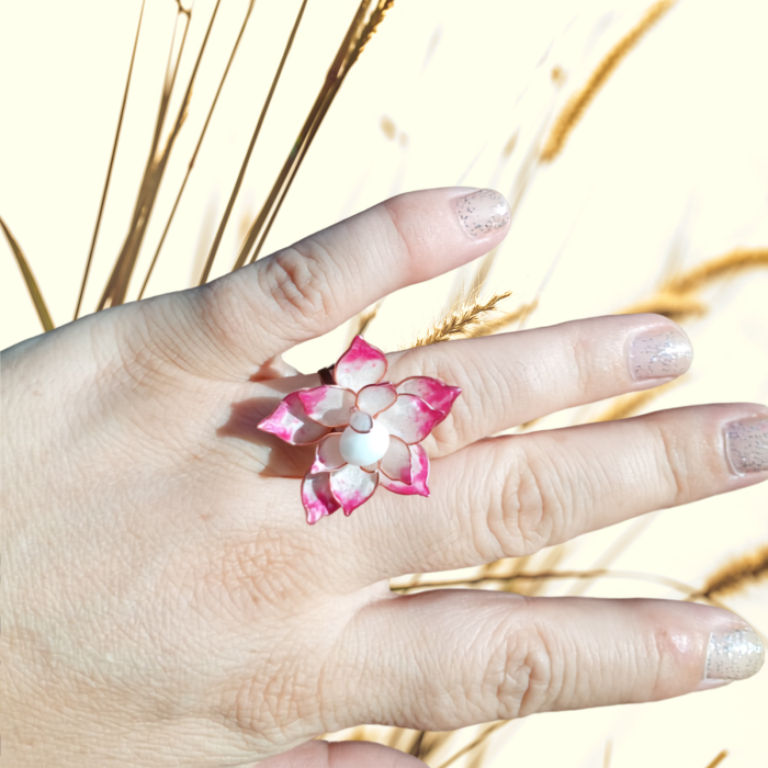Set bijuterii handmade Lotus Roz [4]