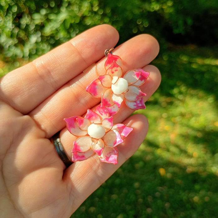 Set bijuterii handmade Lotus Roz [5]