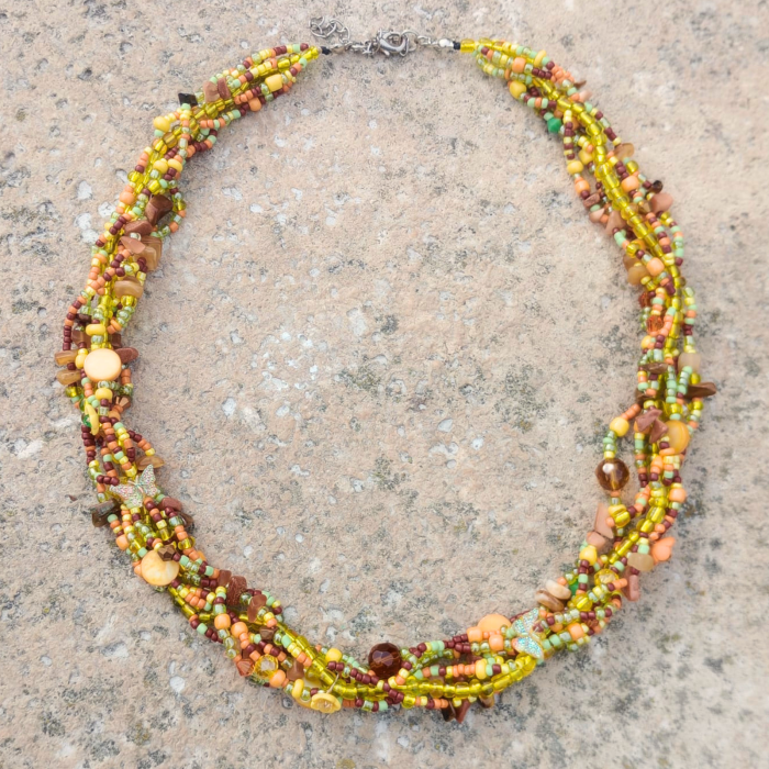 Toamnă cu aripi – colier statement handmade [7]