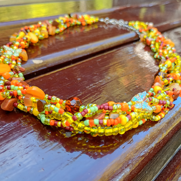 Toamnă cu aripi – colier statement handmade [3]