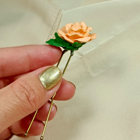 Set ace de par cu trandafiri piersica [1]